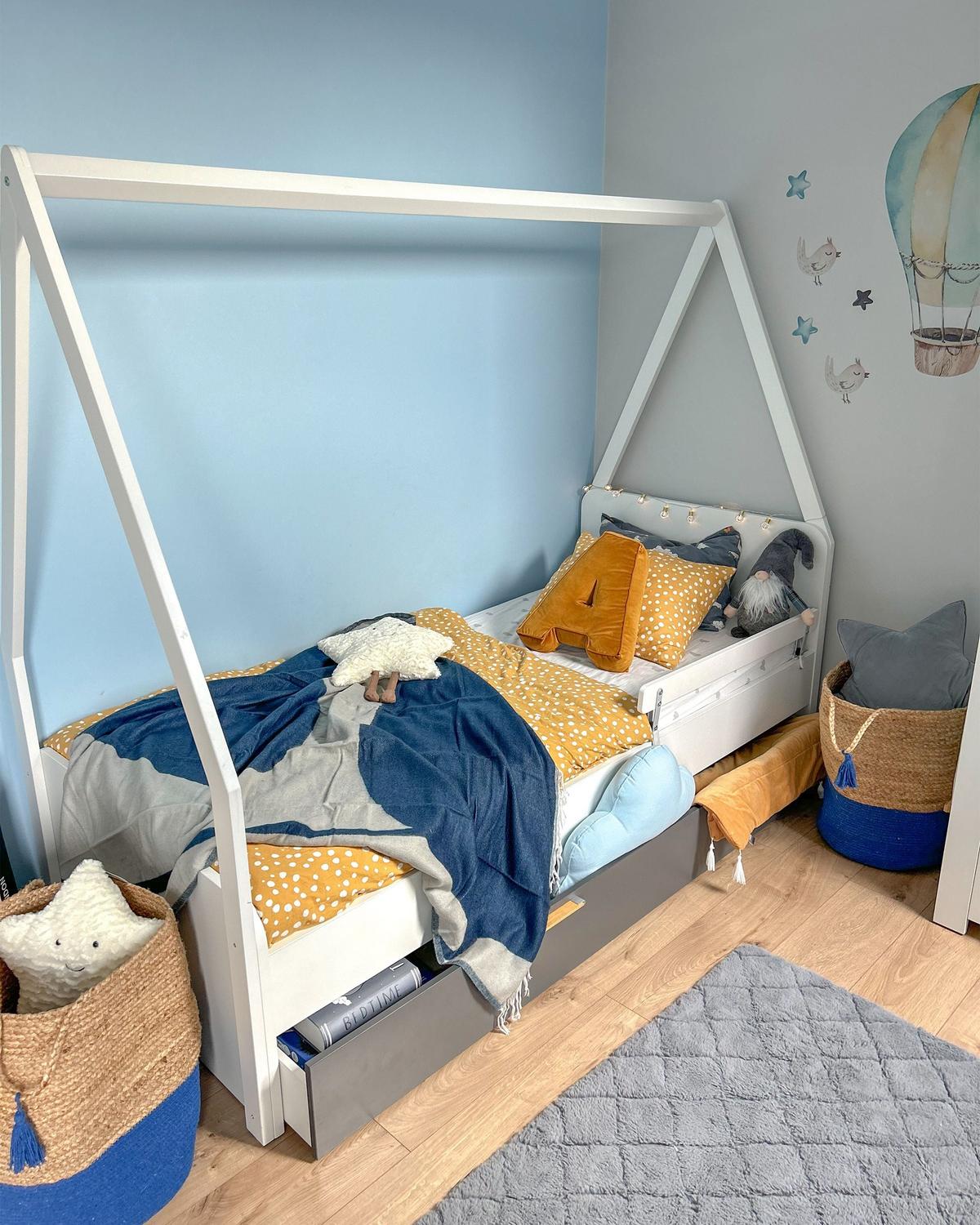 DECKE Blau Haprek 130/170 cm - Blau, Textil (130/170cm) - Beliani