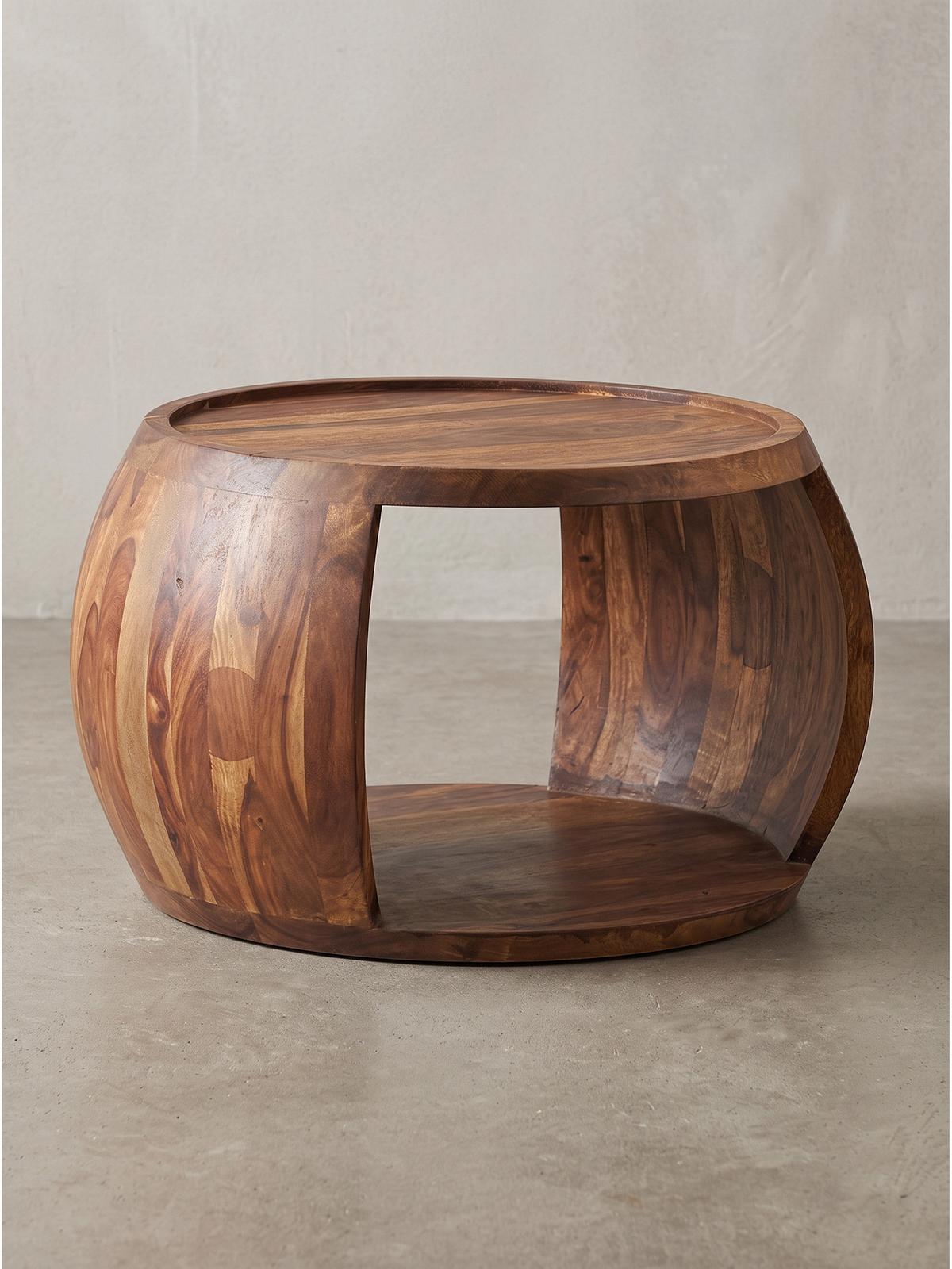 COUCHTISCH ANTEQUERA, Dunkles Massivholz, 60 x 50 x 40 cm - Dunkelbraun/Braun, Holz (50/60/40cm) - KADIMA DESIGN
