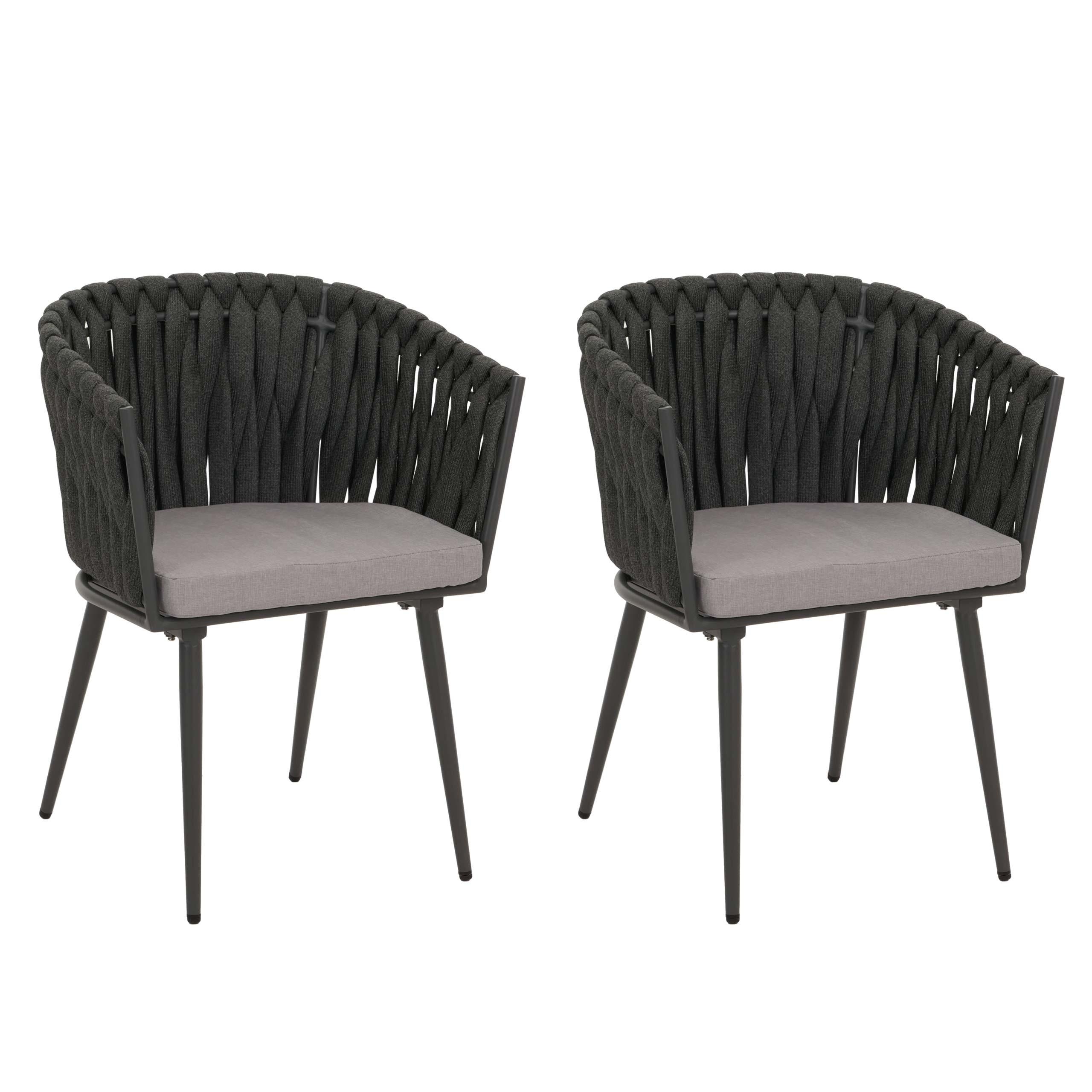 GARTENSTUHL Dunkelgrau - Dunkelgrau, Textil (61/82/57cm) - MCW