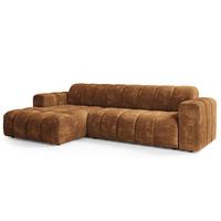 ECKSOFA SETIA LM L-S Hellbraun Chenille - Hellbraun, Holzwerkstoff (304/165cm) - MASSENO