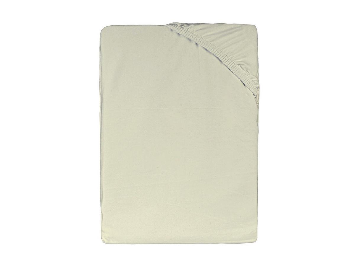 SPANNBETTLAKEN BasicSoft Baumwoll-Jersey mit Elasthan saatpearl-beige 180-200/200 cm - Beige, Textil (180/200cm) - beties Heimtextil