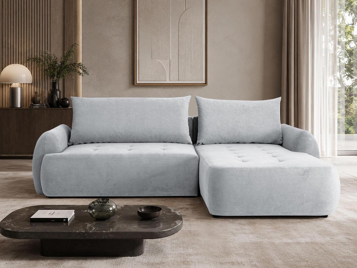 ECKSCHLAFSOFA Bueno II, Seite: Rechts - Hellgrau/Schwarz, Holz/Textil (280/185cm) - MIRJAN24