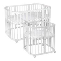 BABYBETT WHITE, 7in1 mit Matratze - Weiß, Holz (73/123cm) - waldin