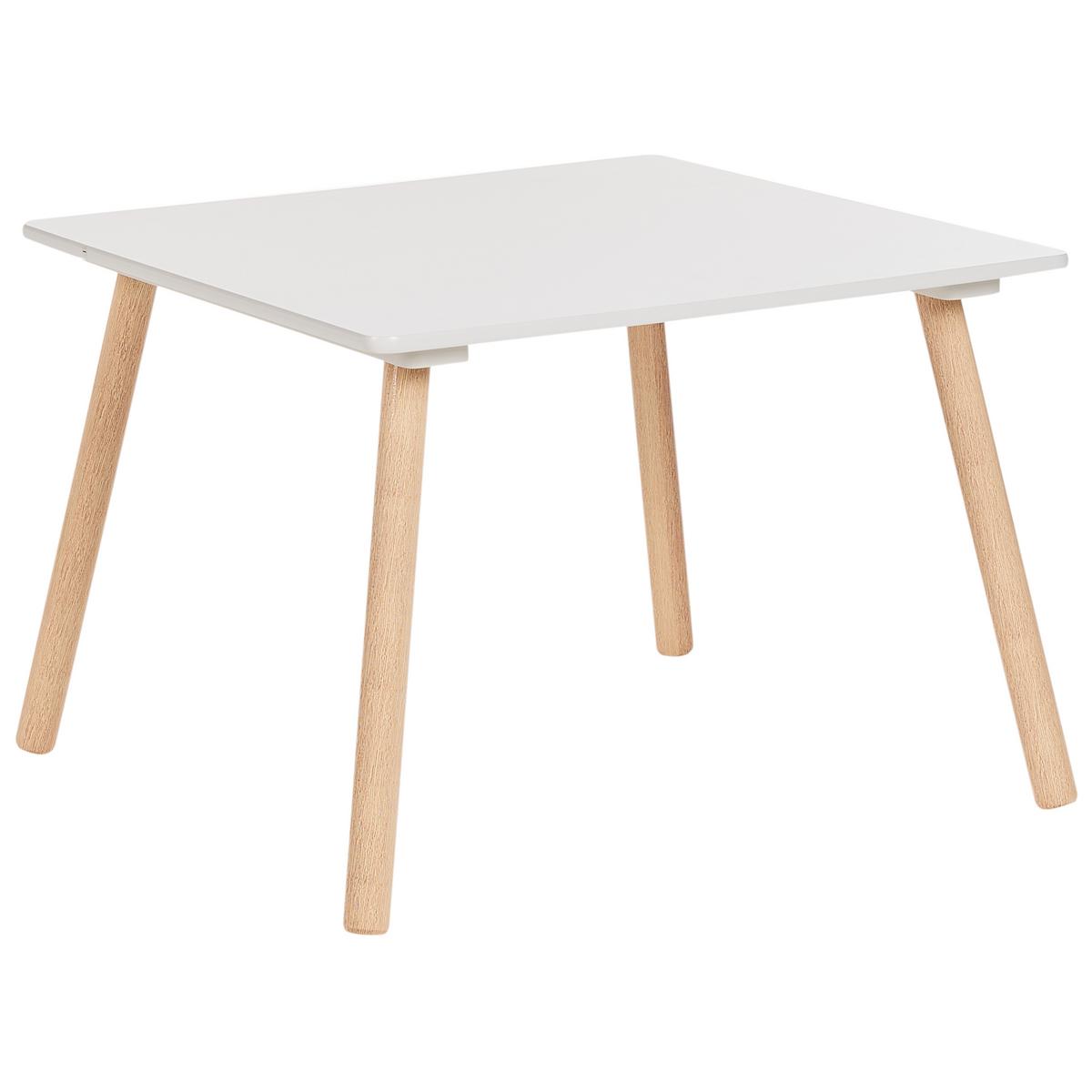 KINDERTISCH mit Stühlen Weiß Wringley - Weiß, Holzwerkstoff (60/42/60cm) - Beliani