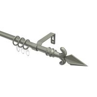 GARDINENSTANGE Olymp Matteo 100 cm, 1-läufig, 16 mm Ø Chrom matt - Chromfarben/Nickelfarben, Metall (100cm) - INTERDECO