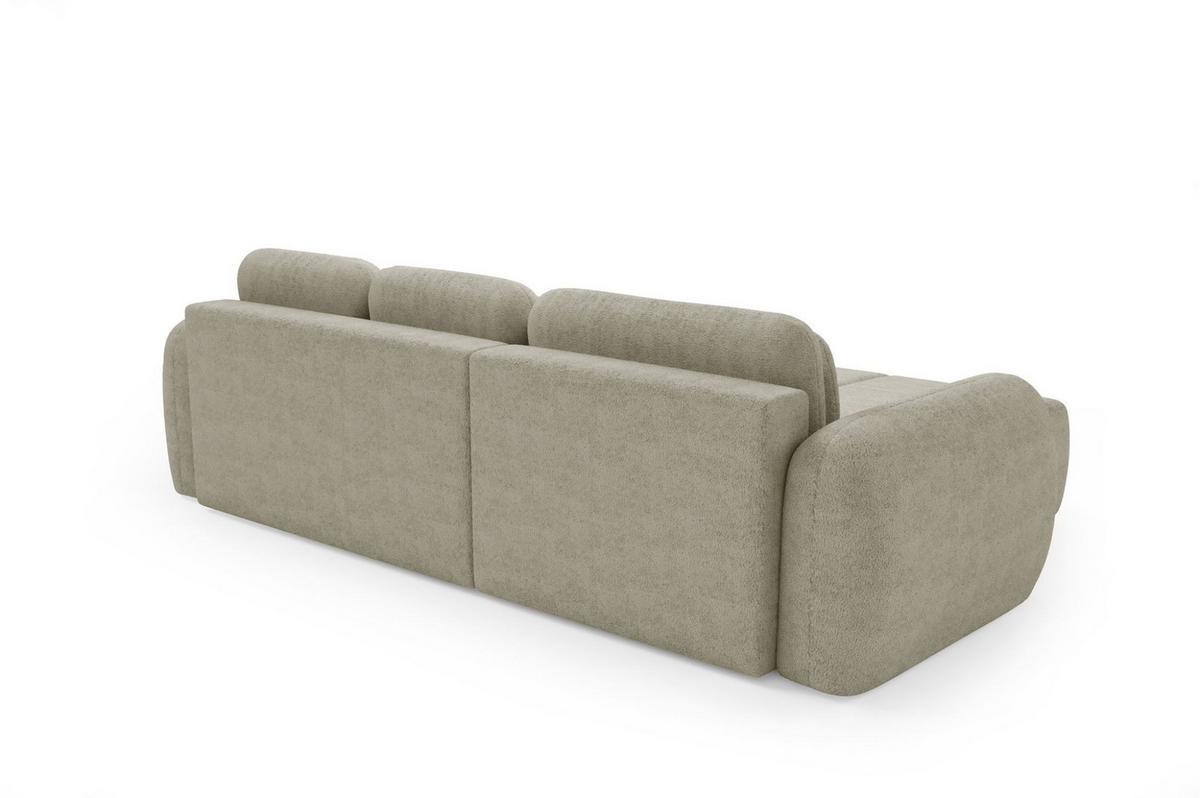 ECKSOFA Caria Mit Schlaffunktion - Creme, Holzwerkstoff/Textil (304/190cm) - Fun Möbel