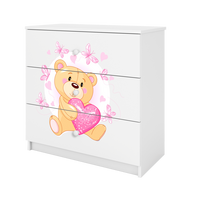 KOMMODE Babydreams Teddybär II 81/81/41 - Weiß, Holzwerkstoff (81/81/41cm) - RAUMHIRSCH FURNITURE