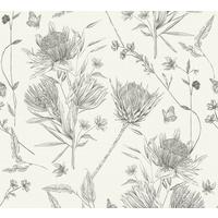 VLIESTAPETE Weiß 53/1005 cm - Grau, Textil (53/1cm) - KUNSTLOFT