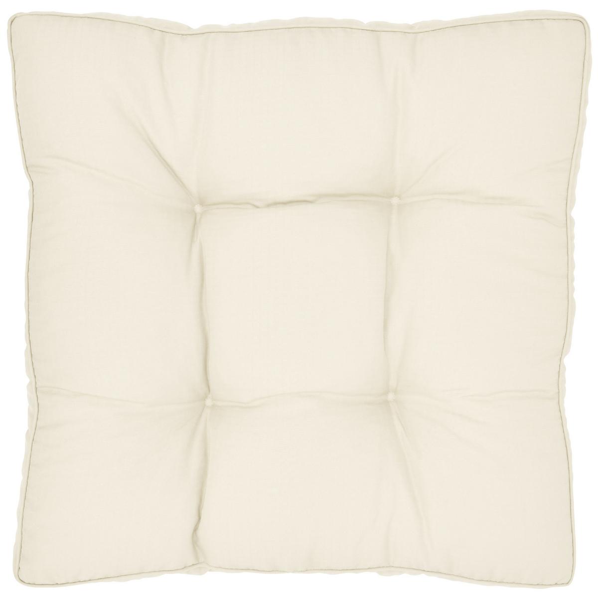 LOUNGEKISSEN Xluna Sitz 40/40/10 cm Natur - Naturfarben, Textil (40/40/10cm) - Beautissu 