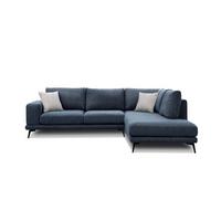 ECKSOFA MEDIOLANE 5-Sitzer, dunkelblau - Dunkelblau, Holzwerkstoff/Textil (282/219cm) - Wozimo
