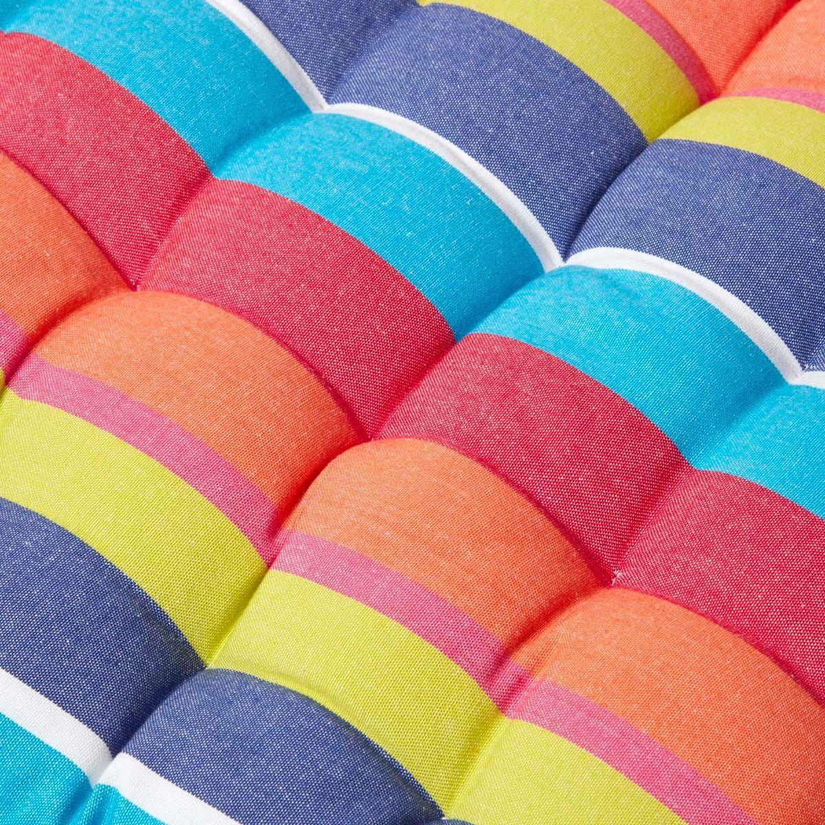 BANKAUFLAGE bunt gestreift, 2-Sitzer 108/42/5 cm - Multicolor, Textil (108/42/5cm) - Homescapes