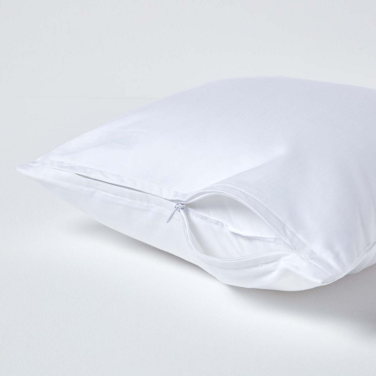 KISSENBEZUG Premium, Ägyptische Baumwolle, Fadendichte 1000 - Weiß, Textil (40/40cm) - Homescapes