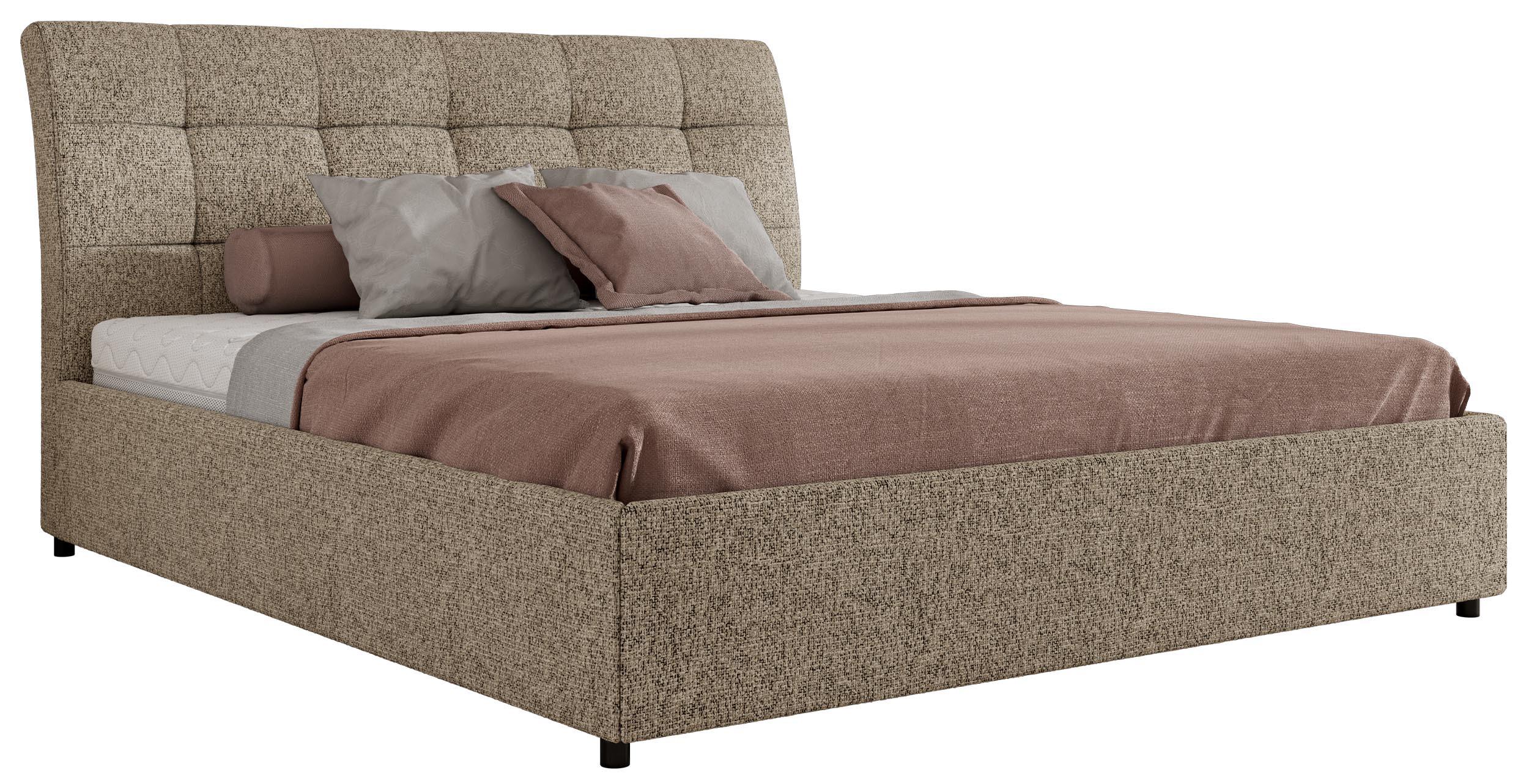 POLSTERBETT GALA CLASSIC 160/200 - Dunkelbeige Strukture - Multipocket-Matratze - Taupe, Textil (160/200cm) - MKS
