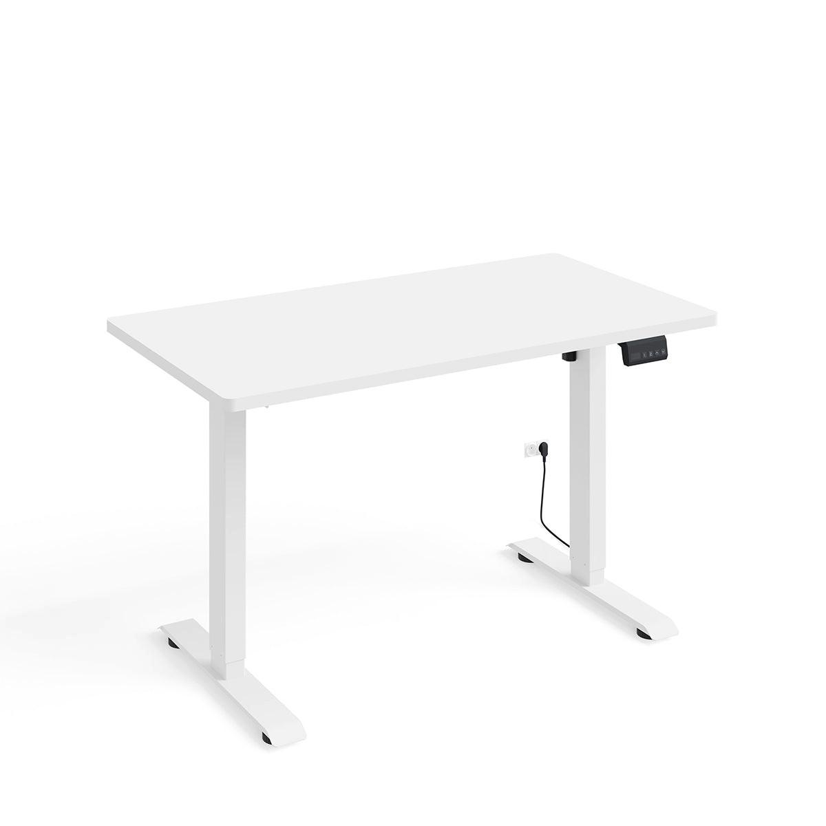 SCHREIBTISCH Ergo Mattweiß - Weiß, Holzwerkstoff (120/65/73cm) - Petits-meubles