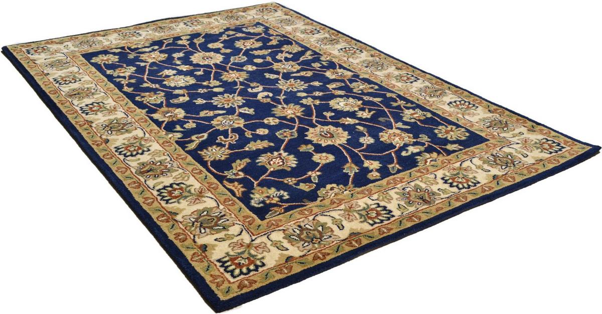 HANDTUFTTEPPICH Royal Ziegler 70x140 cm - Blau, Textil (70/140cm) - THEKO
