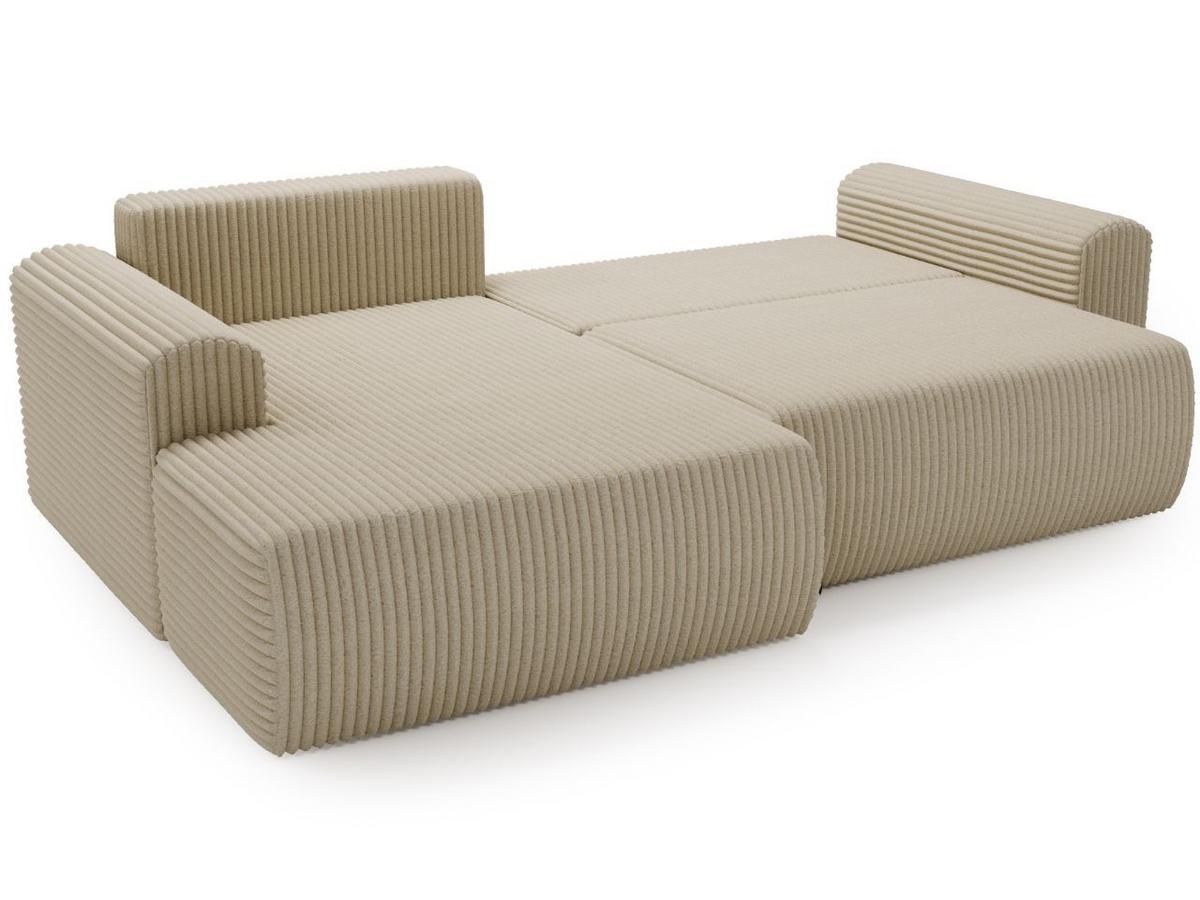 ECKSOFA Belvio Beige Links - Beige/Schwarz, Holz/Textil (257/177cm) - Graingold