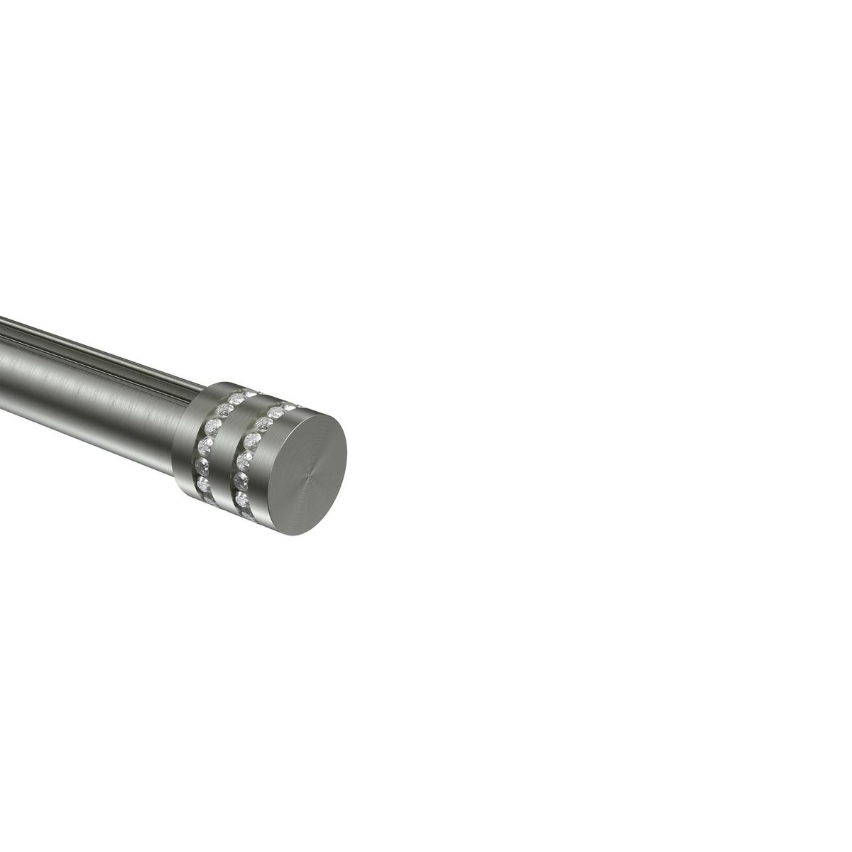 ENDSTÜCKE FÜR GARDINENSTANGEN 20 mm Ø, Estana Edelstahl-Optik, Packung 2 Stück - Edelstahlfarben, Metall (2.6/2.8/2.8cm) - INTERDECO