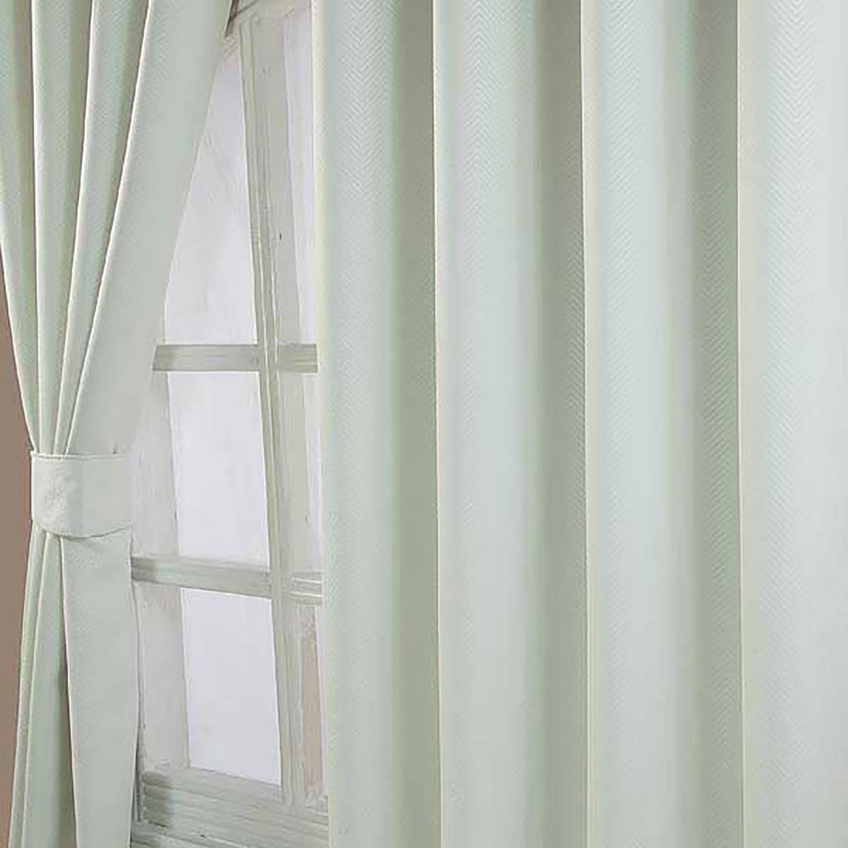 VERDUNKELUNGSVORHÄNGE Fischgrät mit Thermo-Funktion, Ösen 167/228 cm - Creme, Textil (167/228cm) - Homescapes