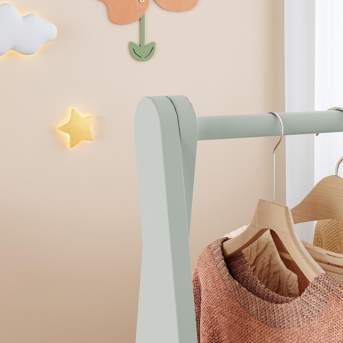 KINDERKLEIDERSTÄNDER Vestnes II. - Mintgrün, Holzwerkstoff (66/99/38cm) - [en.casa]