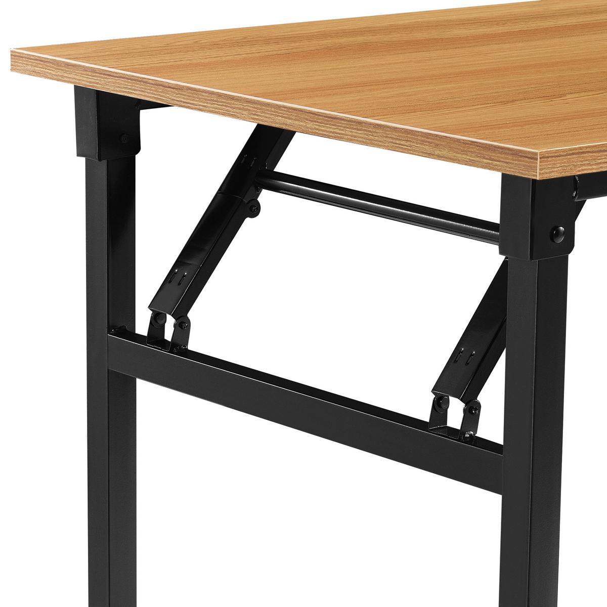 KLAPPTISCH - Buchefarben/Schwarz, Holzwerkstoff/Metall (60/120/76.4cm) - [neu.haus]