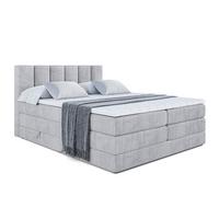 BOXSPRINGBETT BOXI1 KING - 140x200 - H3/H4 - Hellgrau - Hellgrau, Holzwerkstoff (140/200cm) - ALTDECOR