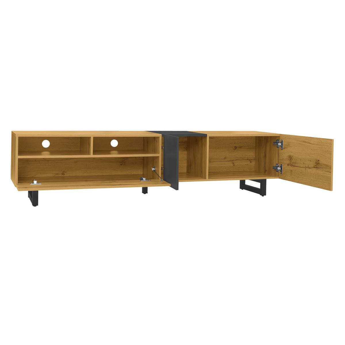 BEISTELLTISCH Vintage 180 cm - Braun, Holz (38/50/180cm) - Urban Meuble