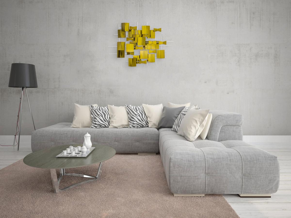 WANDDEKO Gold 95/67 cm - Goldfarben, Metall (5.01/67/9cm) - KUNSTLOFT
