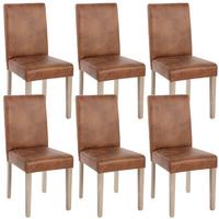 ESSZIMMERSTUHL TEXTIL Braun 6er-Set - Braun, Textil (43/90/56cm) - MCW