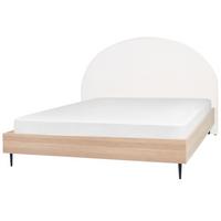 BETT 180/200cm Cremeweiß Millay - Creme, Textil (180/200cm) - Beliani