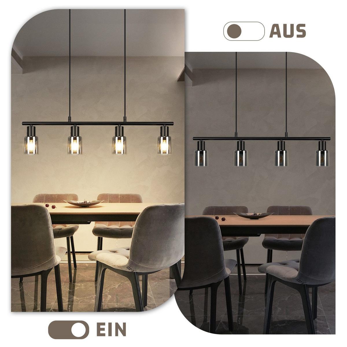 PENDELLEUCHTE Martinetto 30/6/140 cm - Schwarz, Metall (6/30/140cm) - Nettlife