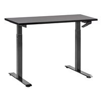 SCHREIBTISCH schwarz 120/72 cm manuell höhenverstellbar Destin III - Schwarz, Holz (72/120/74cm) - Beliani