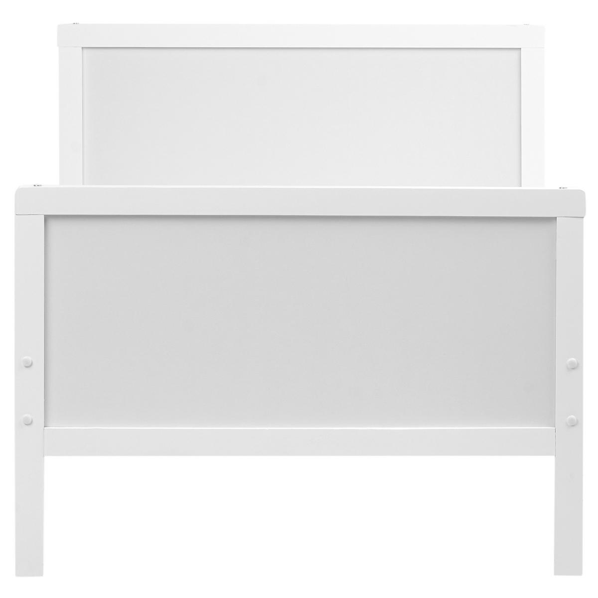 KINDERBETT mitwachsend 90x130/160/200 cm Weiß Montigny - Weiß, Holz - Beliani