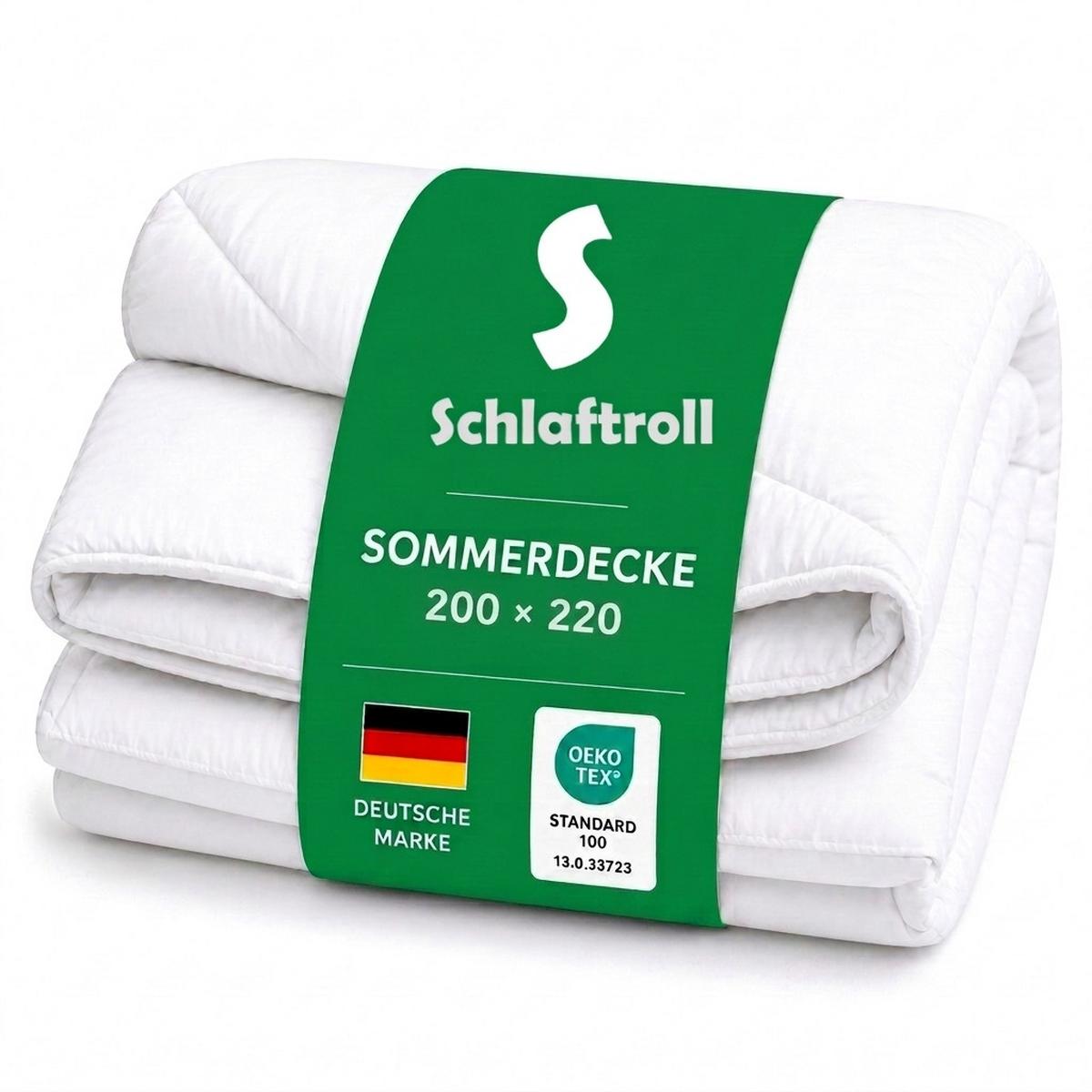 BETTDECKE für heiße Sommer 200 x 220 cm - Weiß, Textil (200/220cm) - Schlaftroll