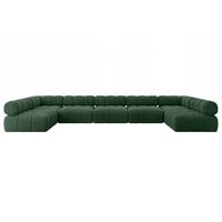 WOHNLANDSCHAFT modulares Sofa Garvo-U3 - 475x190x70 cm Grün Cord - Grün, Holzwerkstoff/Textil (475/70/190cm) - ALTDECOR