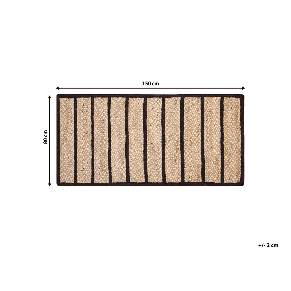 KURZFLOR-TEPPICH Karadona 150/80 cm - Beige, Naturmaterialien (80/150cm) - Beliani