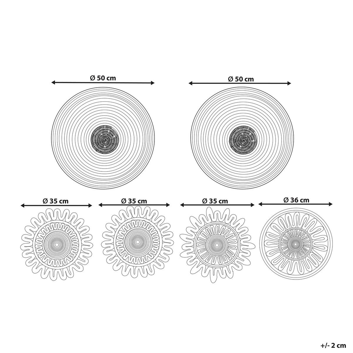 WANDDEKORATION Seegras natürlich Pintano - Naturfarben, Naturmaterialien (50/50/50cm) - Beliani