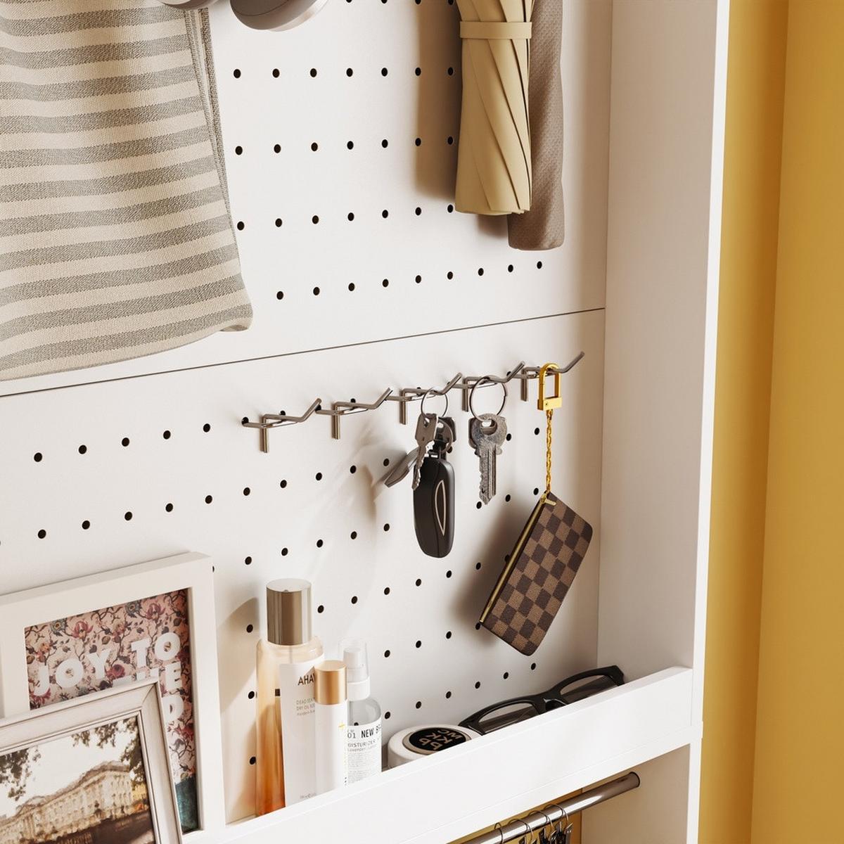 WANDGARDEROBE mit Schuhregal FHK39-W - Ahornfarben, Fell (70/190/12cm) - SoBuy