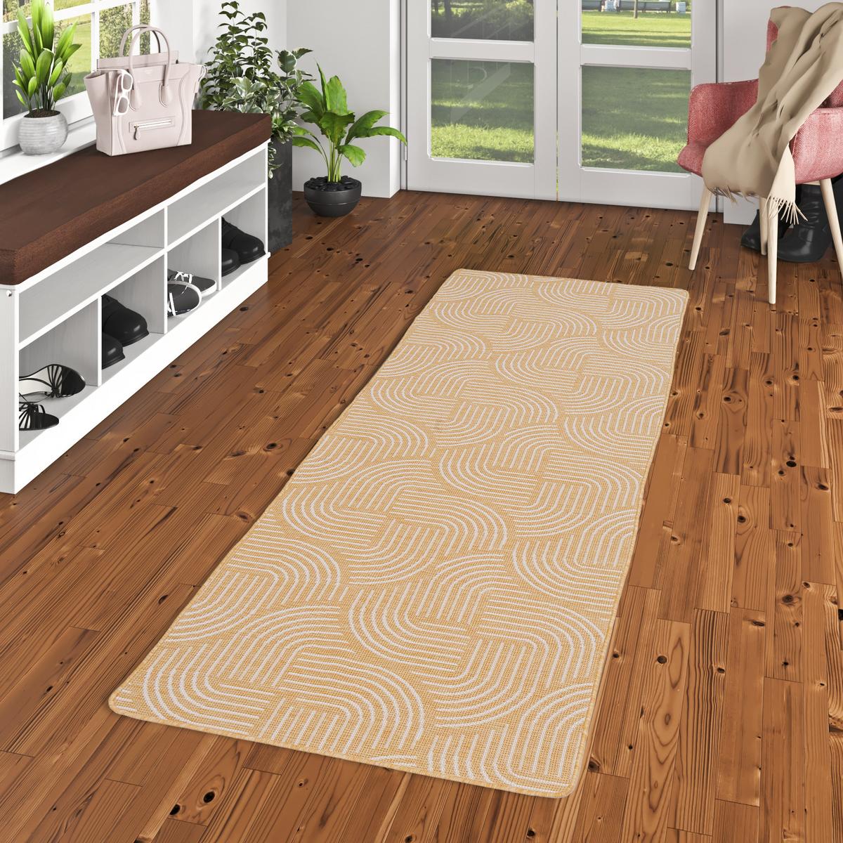 IN- UND OUTDOOR TEPPICH LÄUFER BEIDSEITIG NEWPORT - Gelb, Textil (80/160cm) - Snapstyle
