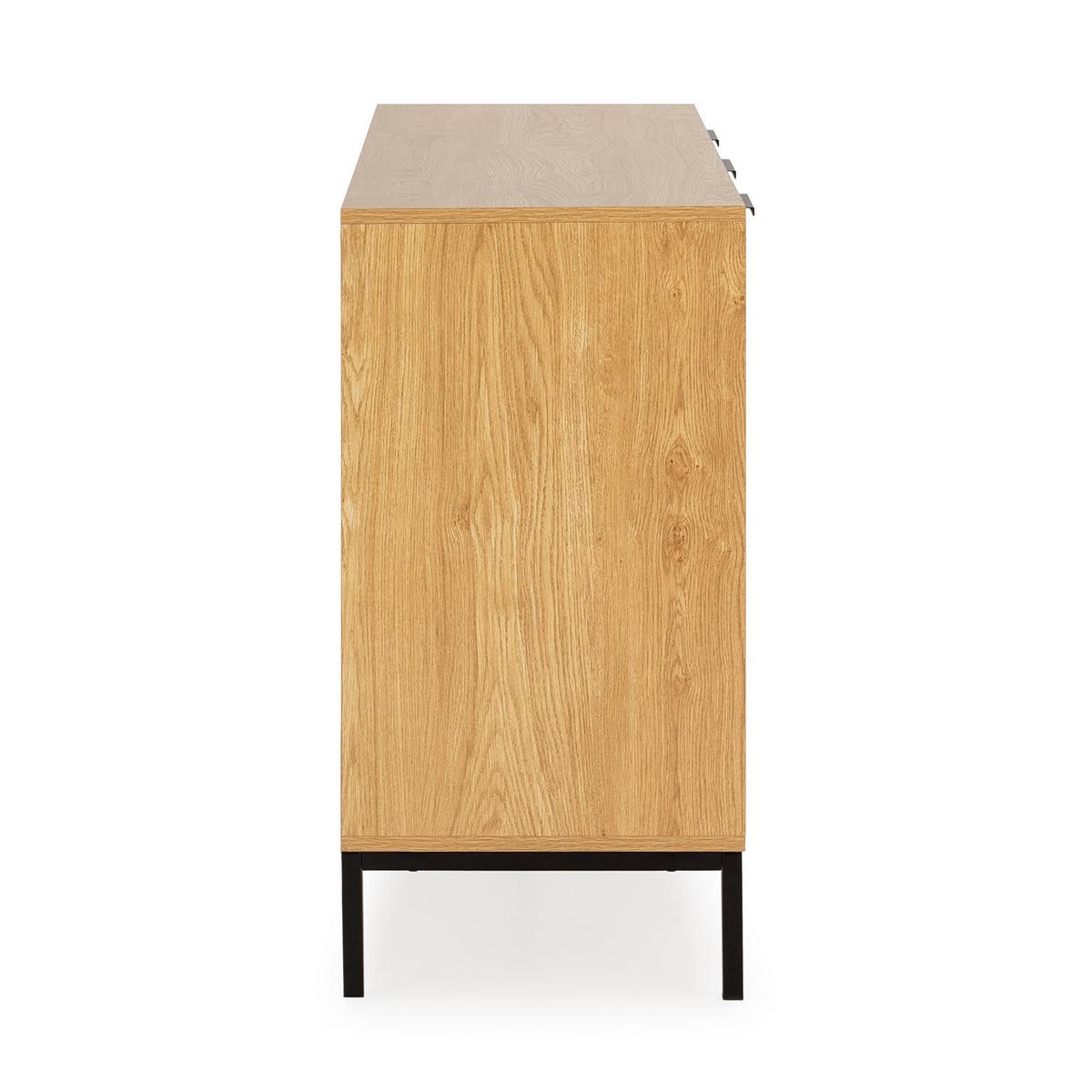 SIDEBOARD Mónica 3 türen in Eichenfarbe - Honigeiche, Holzwerkstoff (140/80/40cm)