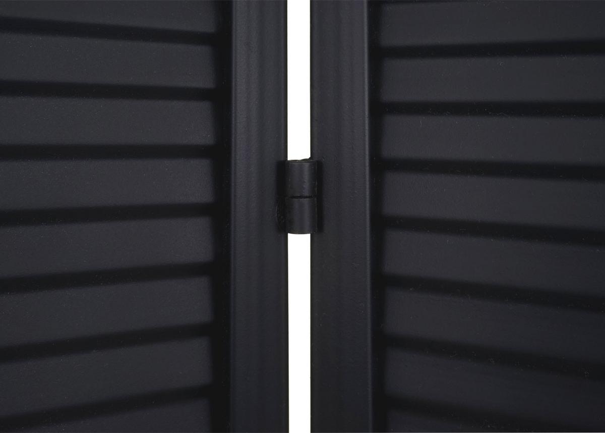 GARTEN-PARAVENT Schwarz - Schwarz, Metall (121/200/2cm) - MCW