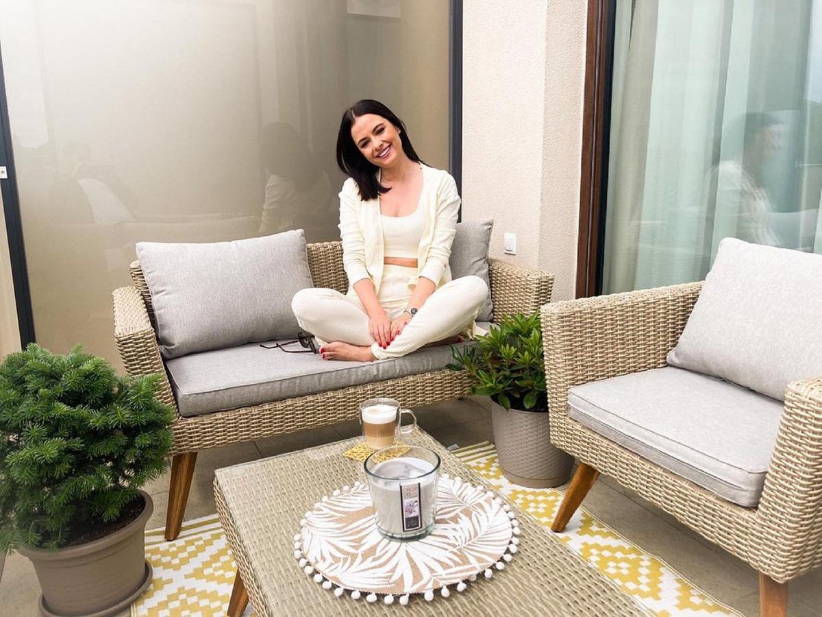 LOUNGE-SET 4-sitzer Rattan Grau Vittoria - Beige, Kunststoff - Beliani