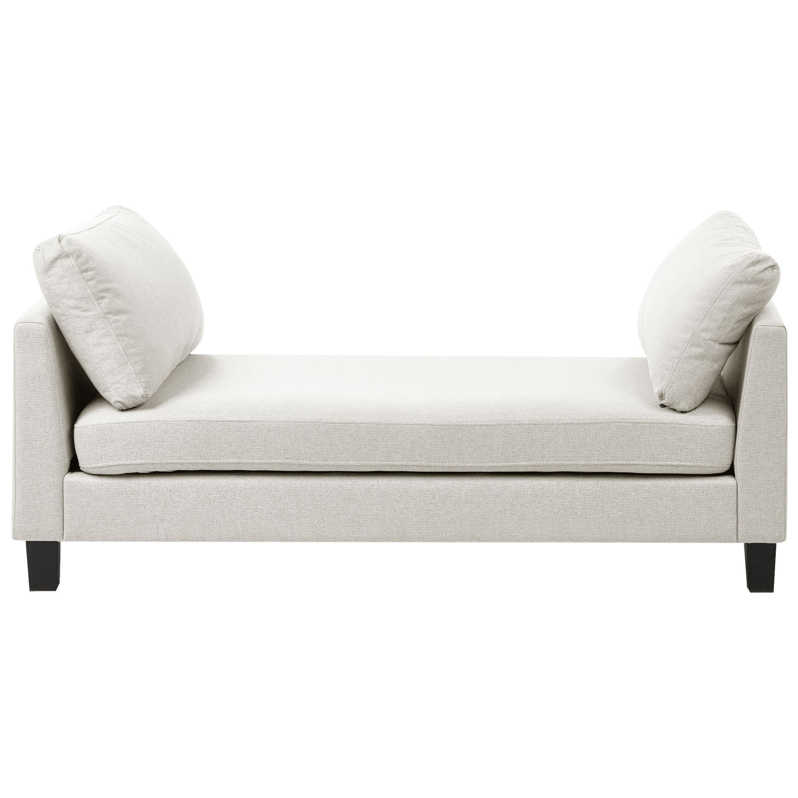CHAISELONGUE Stoff Hellbeige Archiane - Beige/Schwarz, Textil (170/60/85cm) - Beliani