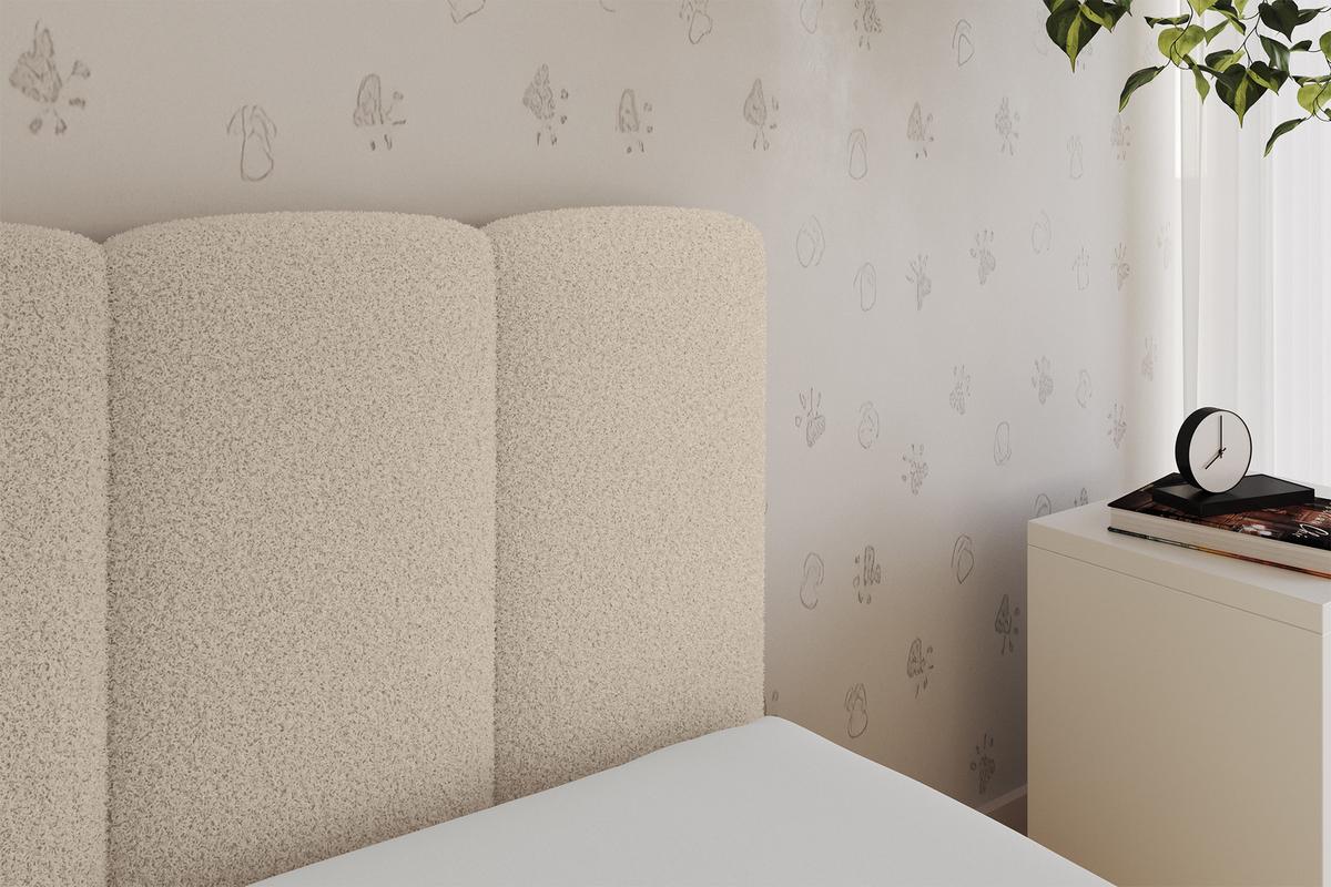 EINZELLBETT Jugendbett mit Bettkasten, Rechts - DEXY 90x200 Dunkelbeige - Taupe, Holzwerkstoff/Textil (90/200cm) - ALTDECOR
