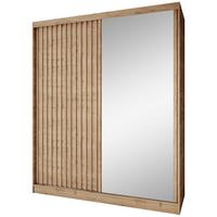 SCHWEBETÜRENSCHRANK Donatello mit 2 Türen. 180 cm, eiche Artisan - Eiche Artisan, Holzwerkstoff (180/205/60cm) - Beautysofa