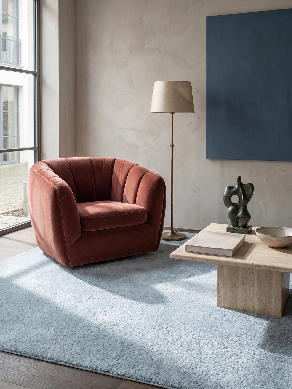 HOCHFLORTEPPICH Antirutsch Uni ALDAN Polyester Blau 160 x 220 cm - Blau, Textil (160/220cm) - KADIMA DESIGN