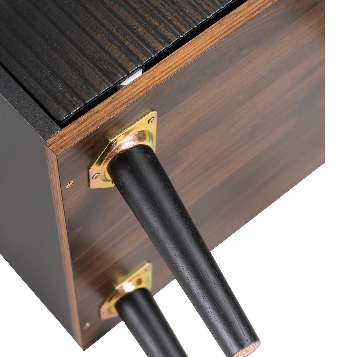 SIDEBOARD Schwarz 117,5/39,5/80 cm - Schwarz, Holzwerkstoff/Metall (39/80/117cm) - Urban Meuble