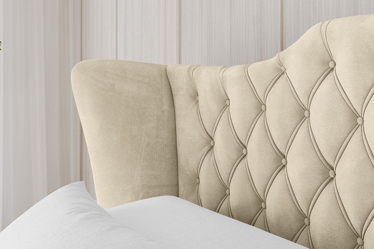 POLSTERBETT mit Bettkasten und Lattenrost, Boxbett ohne Matratze - ZORAN 140x200 Beige - Ecru, Holzwerkstoff/Textil (140/200cm) - ALTDECOR