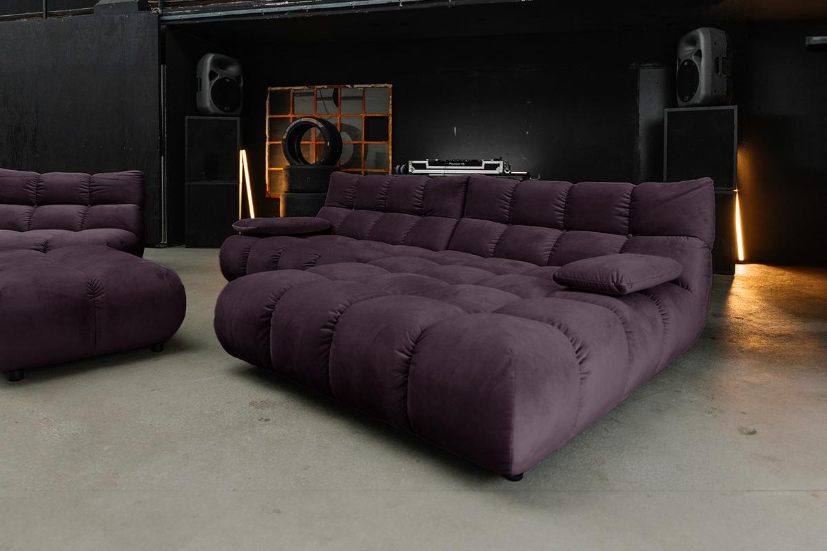 SITZGRUPPE VIVIEN 3ER SET Violett Velvet (1er-Set) - Violett, Kunststoff/Textil (510/85/359cm) - KAWOLA