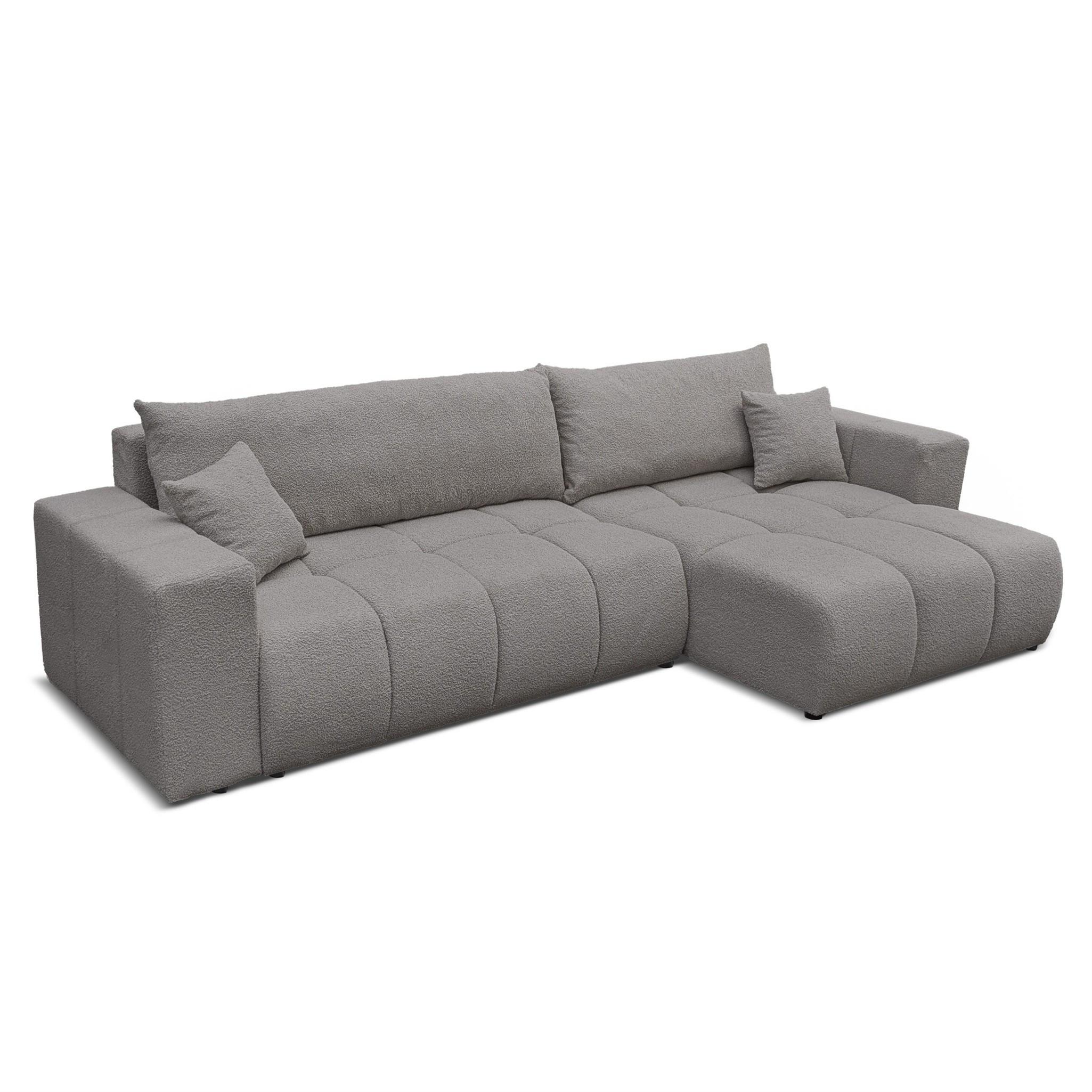 ECKSOFA Anabel Max Mit Schlaffunktion - Dunkelgrau, Holzwerkstoff/Textil (145/278cm) - Fun Möbel