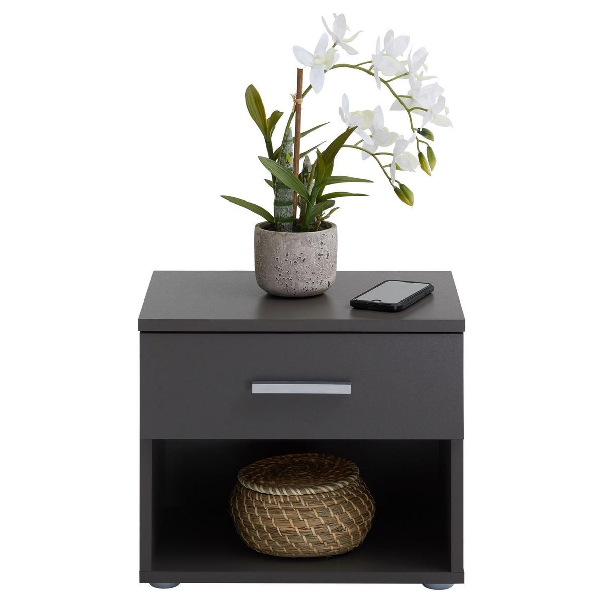 NACHTTISCH MARY - Anthrazit, Holzwerkstoff (42/38/30cm) - CARO-Möbel